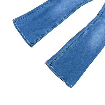 Y2K Vintage Bootcut Jeans – Glitzerjeans mit Rhinestones - vintageconcierge
