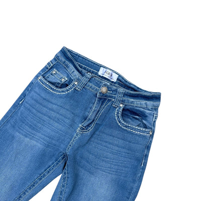 Y2K Vintage Bootcut Jeans – Glitzerjeans mit Rhinestones - vintageconcierge