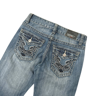 Y2K Vintage Tribal Bootcut Jeans - vintageconcierge