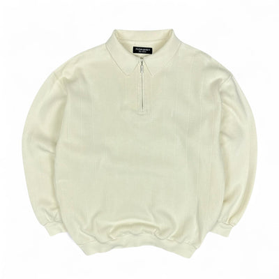 Yves Saint Laurent YSL Half Zip Beige - vintageconcierge