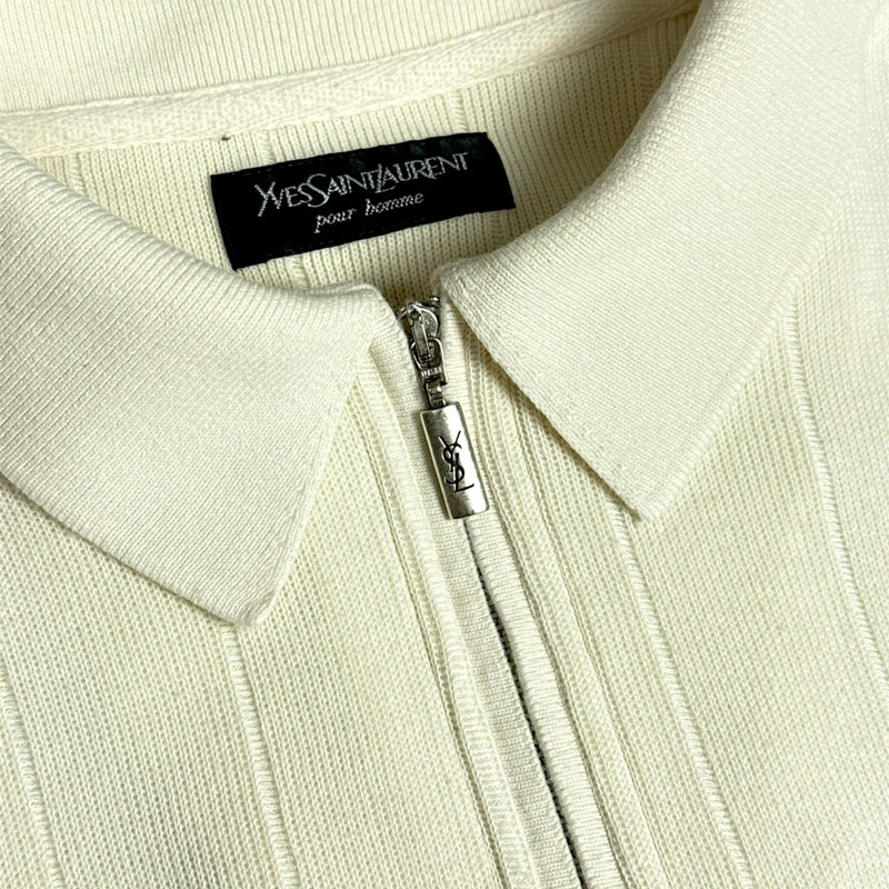 Yves Saint Laurent YSL Half Zip Beige - vintageconcierge