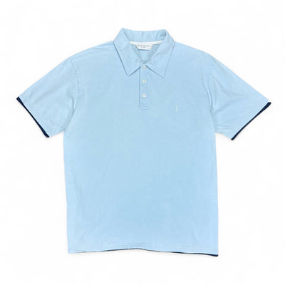 Yves Saint Laurent YSL Polo Shirt Baby Blau Navy - vintageconcierge
