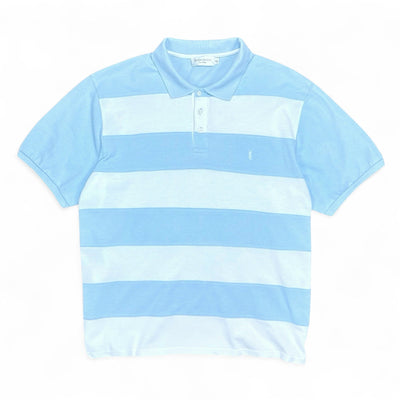 Yves Saint Laurent YSL Polo Shirt Baby Blau Weiß - vintageconcierge