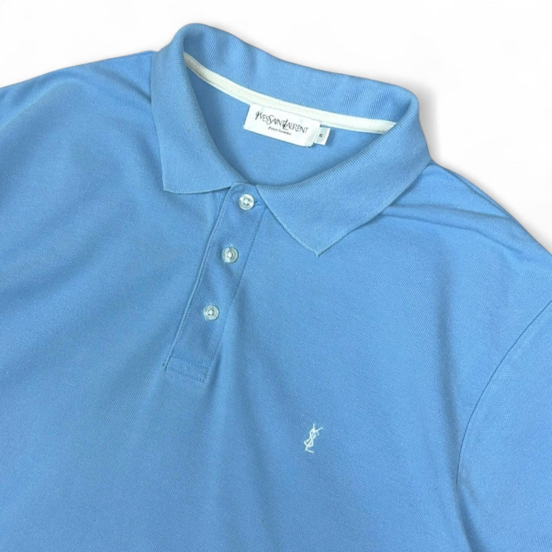 Yves Saint Laurent YSL Polo Shirt Blau - vintageconcierge