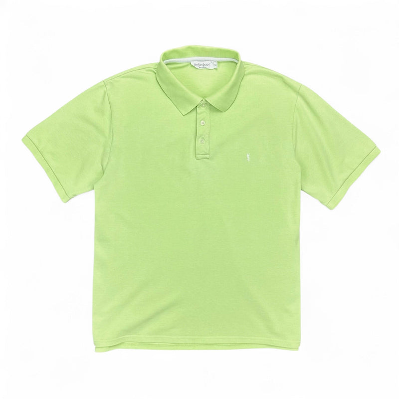 Yves Saint Laurent YSL Polo Shirt Lindgrün - vintageconcierge