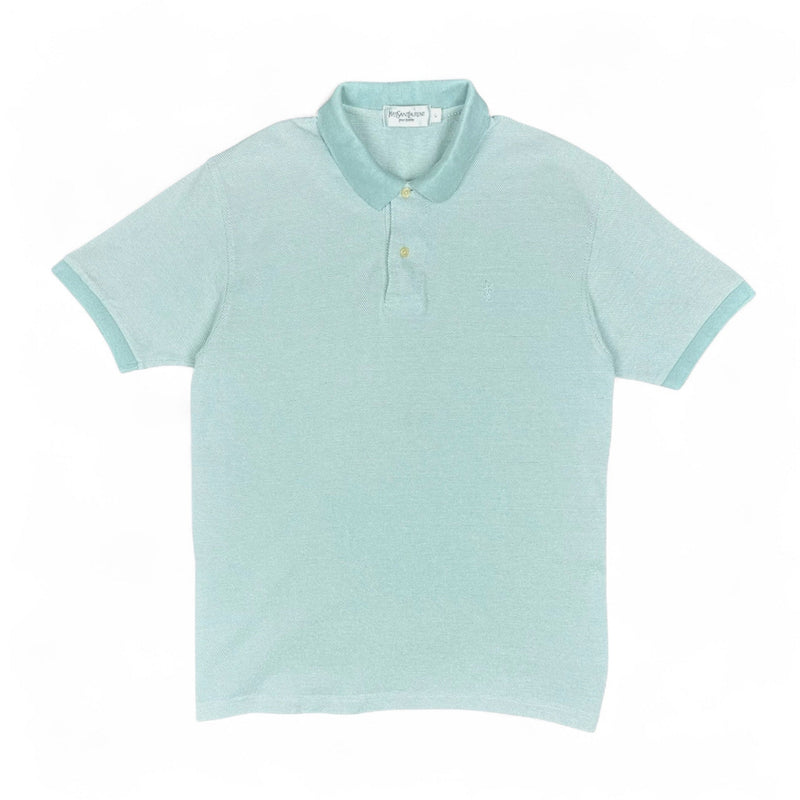 Yves Saint Laurent YSL Polo Shirt Meeresgrün - vintageconcierge