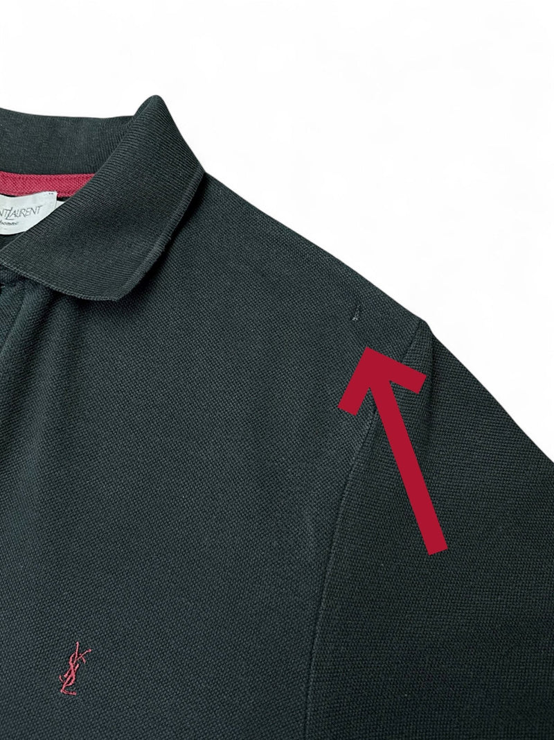 Yves Saint Laurent YSL Polo Shirt Schwarz - vintageconcierge