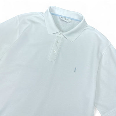 Yves Saint Laurent YSL Polo Shirt Weiß - vintageconcierge