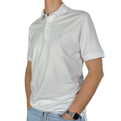 Yves Saint Laurent YSL Polo Shirt Weiß - vintageconcierge