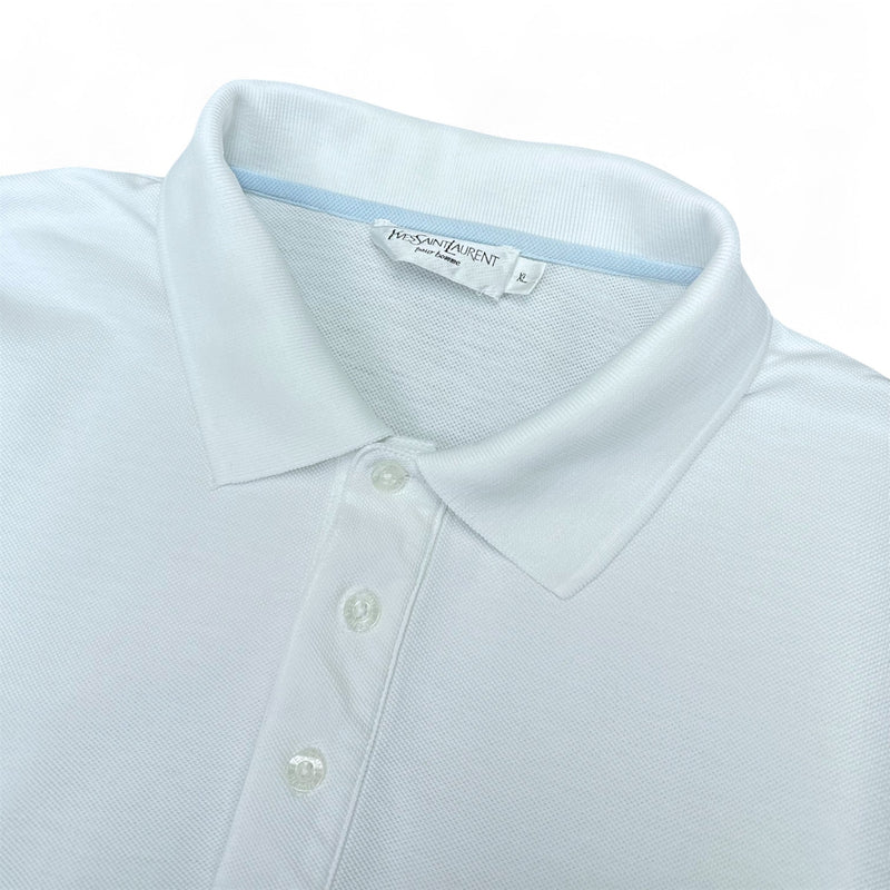 Yves Saint Laurent YSL Polo Shirt Weiß - vintageconcierge