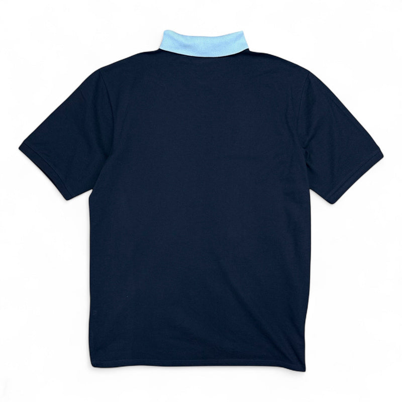 Yves Saint Laurent YSL Spellout Polo Shirt Baby Blau Navy - vintageconcierge