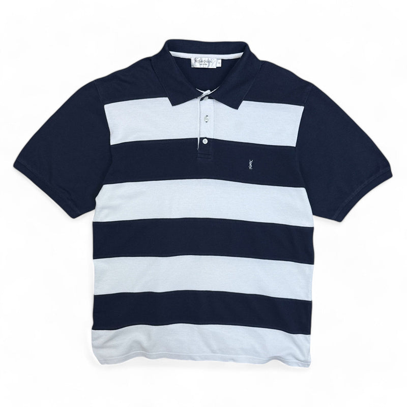 Yves Saint Laurent YSL Striped Polo Shirt - vintageconcierge