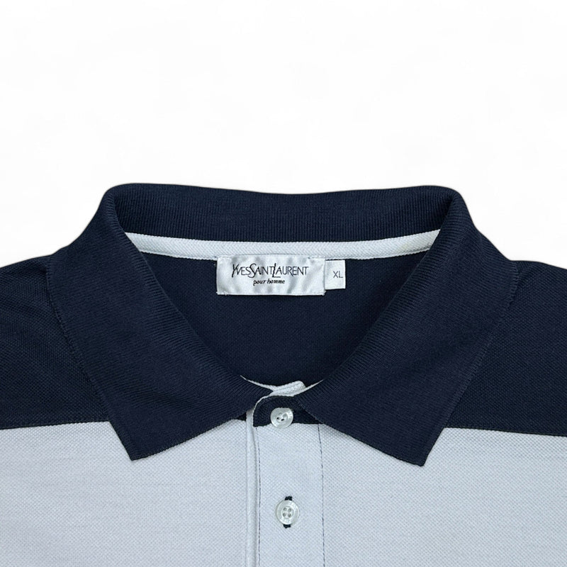 Yves Saint Laurent YSL Striped Polo Shirt - vintageconcierge