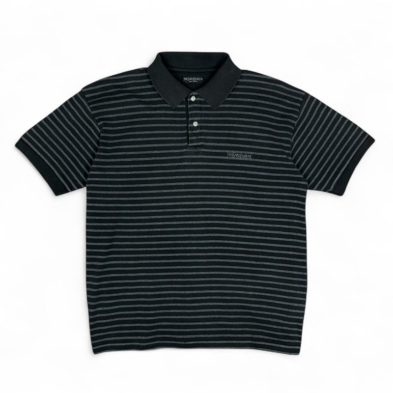 Yves Saint Laurent YSL Stripped Polo Shirt - vintageconcierge