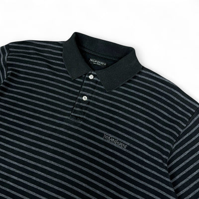 Yves Saint Laurent YSL Stripped Polo Shirt - vintageconcierge