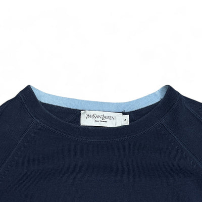 Yves Saint Laurent YSL Vintage Knit Sweater Navy - vintageconcierge