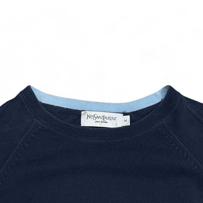 Yves Saint Laurent YSL Vintage Knit Sweater Navy - vintageconcierge