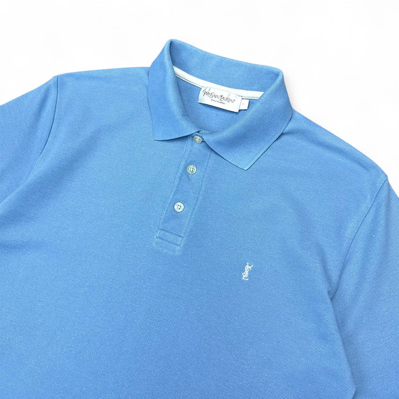 Yves Saint Laurent YSL Vintage Polo Shirt HellBlau - vintageconcierge