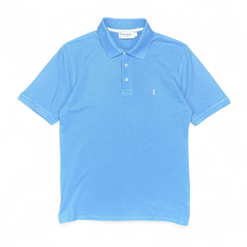 Yves Saint Laurent YSL Vintage Polo Shirt HellBlau - vintageconcierge
