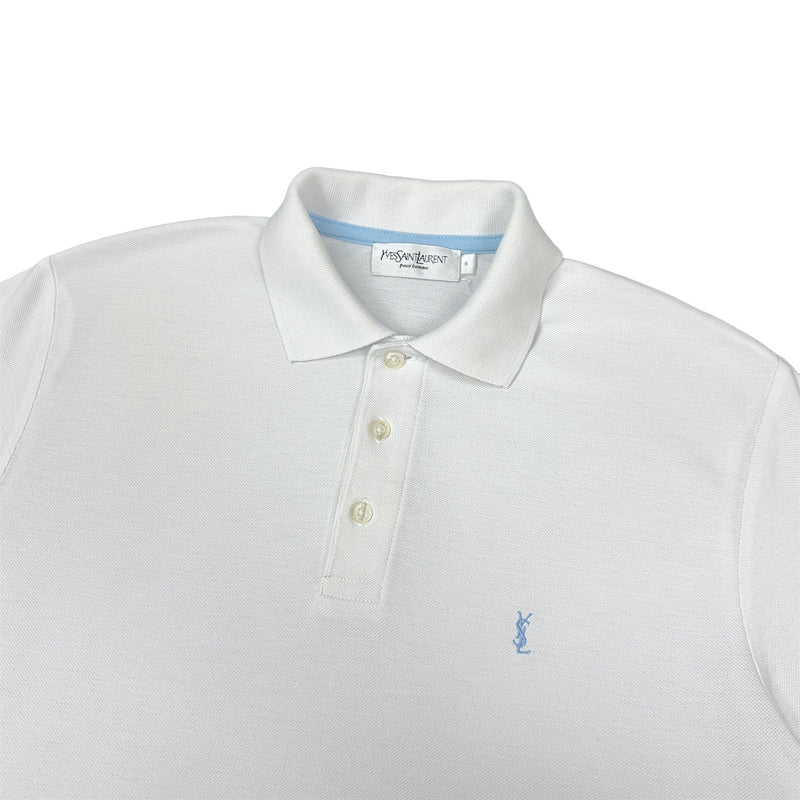 Yves Saint Laurent YSL Vintage Polo Shirt Weiß - vintageconcierge