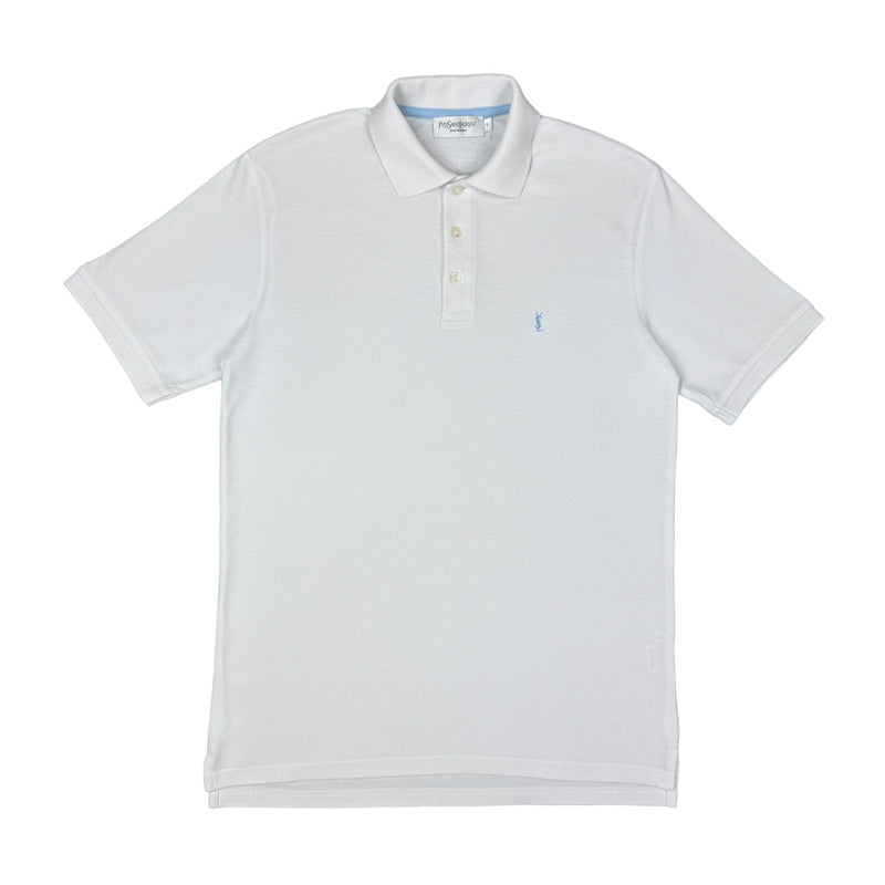 Yves Saint Laurent YSL Vintage Polo Shirt Weiß - vintageconcierge