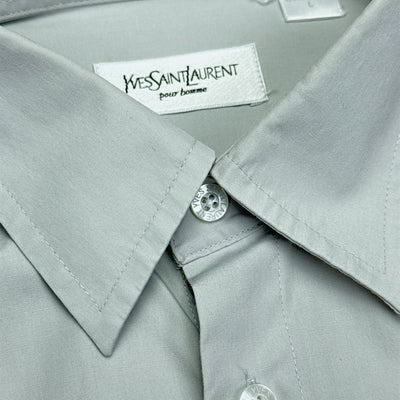 Yves Saint Laurent YSL Vintage Y2K Hemd Grau - vintageconcierge