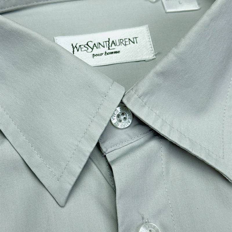 Yves Saint Laurent YSL Vintage Y2K Hemd Grau - vintageconcierge