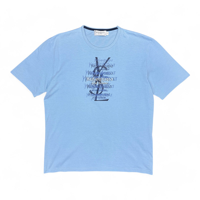 Yves Saint Laurent YSL Vintage Y2K T-Shirt BabyBlau - vintageconcierge