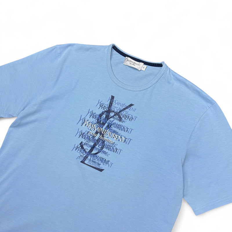 Yves Saint Laurent YSL Vintage Y2K T-Shirt BabyBlau - vintageconcierge