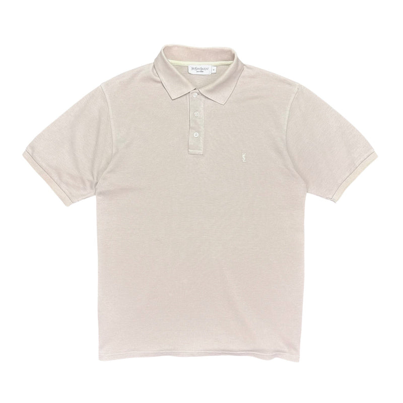 Yves Saint Laurent YSL Y2K Polo Shirt Beige - vintageconcierge