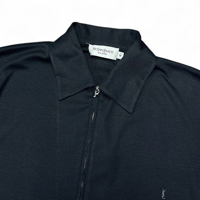 Yves Saint Laurent YSL Y2K Polo Shirt Schwarz - vintageconcierge