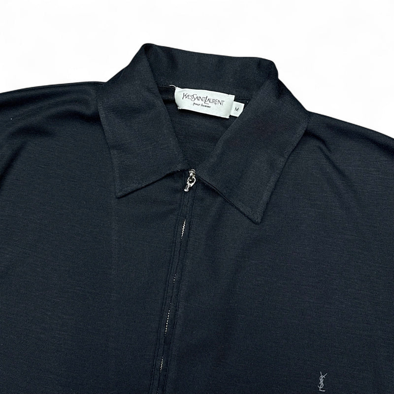 Yves Saint Laurent YSL Y2K Polo Shirt Schwarz - vintageconcierge