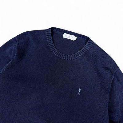 Yves Saint Laurent YSL Y2K Sweater Navy - vintageconcierge