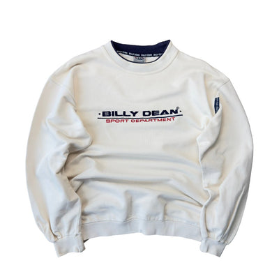 Billy Dean Sport Department Vintage Y2K Sweater Beige - vintageconcierge