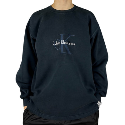Calvin Klein Jeans Vintage Sweater Navy - vintageconcierge