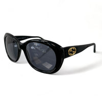 Gucci Sonnenbrille Schwarz Gold Blau - vintageconcierge