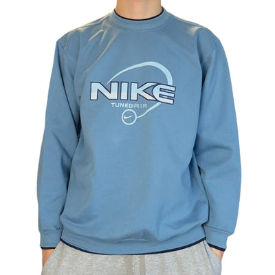 Nike Tuned Air Tn Air Max Plus Vintage Y2K Sweater Spellout Sweater Blau - vintageconcierge