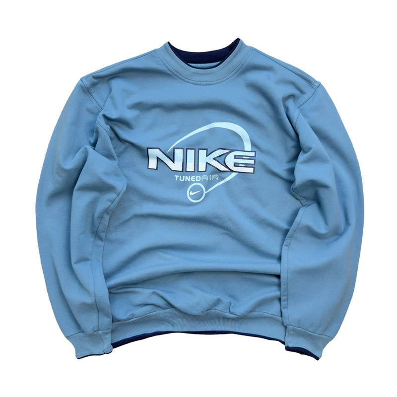 Nike Tuned Air Tn Air Max Plus Vintage Y2K Sweater Spellout Sweater Blau - vintageconcierge