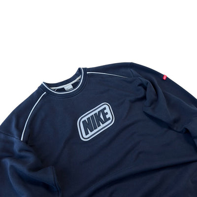 Nike Vintage Y2K Rare Sweater Navy - vintageconcierge