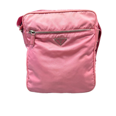 Prada Nylon Messenger Bag Pink - vintageconcierge