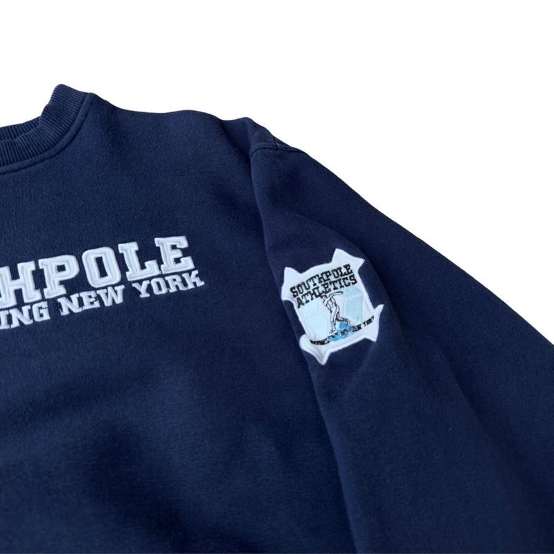Southpole Vintage Hip-Hop Rap Skate Sweater Navy - vintageconcierge