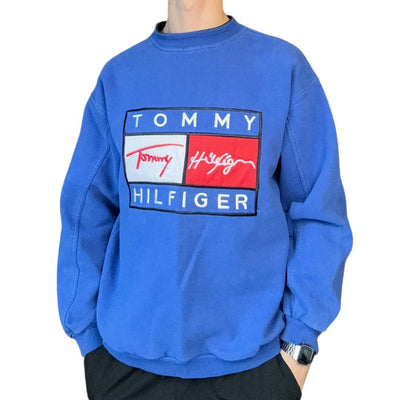 Tommy Hilfiger Vintage Sweater Blau - vintageconcierge