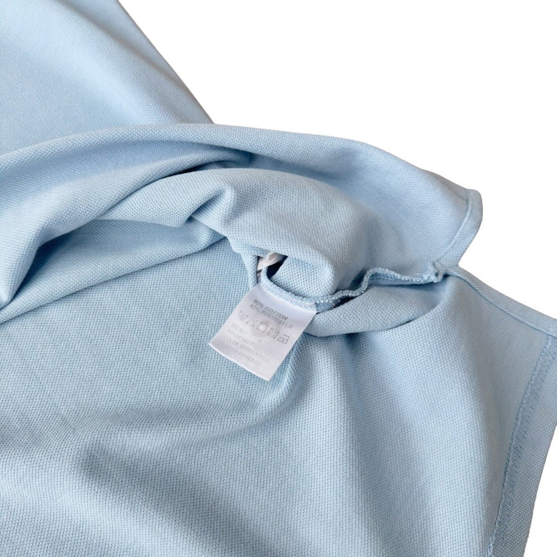 Yves Saint Laurent YSL Vintage Polo Shirt Babyblau Weiß - vintageconcierge