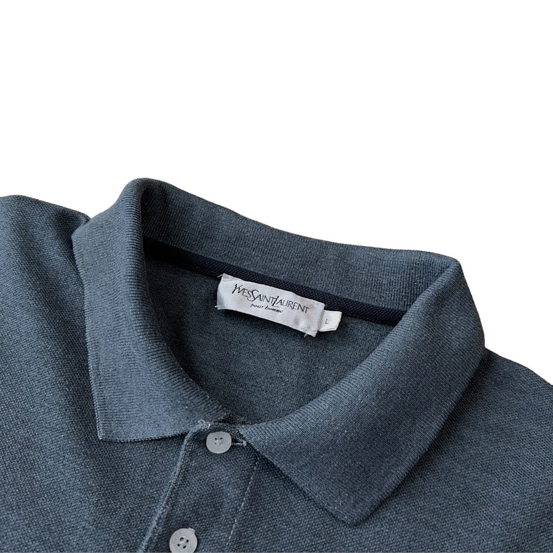 Yves Saint Laurent YSL Vintage Polo Shirt Grau - vintageconcierge